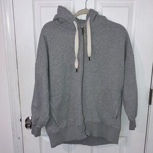 American Eagle Outfitters Gray Zip-Up Sweater
